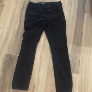 Black straight leg jeans from Express